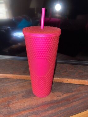Starbucks Hot Pink Studded Tumbler 2021 with Straw